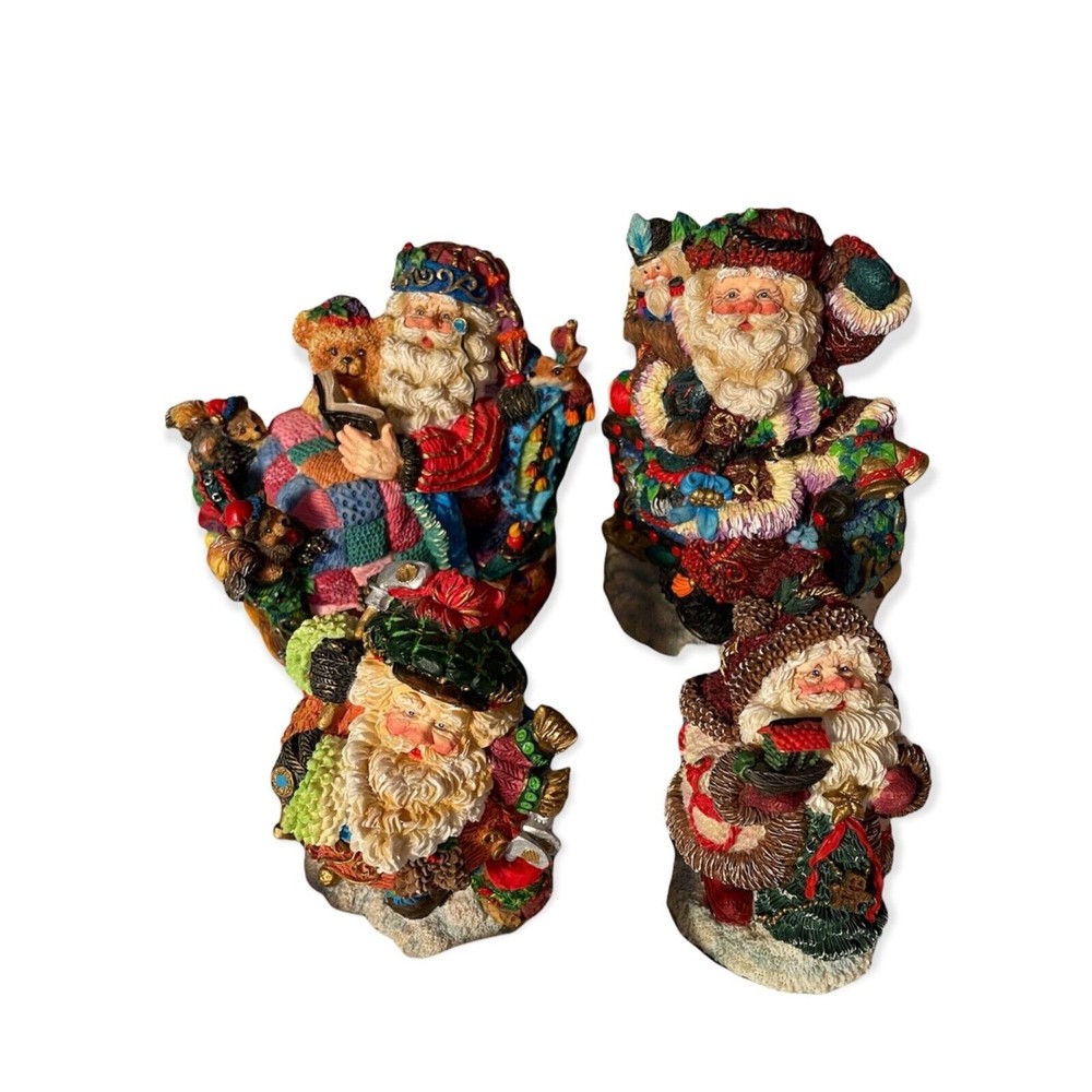 Four Crinkle Claus Possible Dreams Santa's Golfer, Storytime, Noah's Ark, Joy